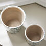 Set Of Two Teal Floral Plant Pots, thumbnail 5 of 5