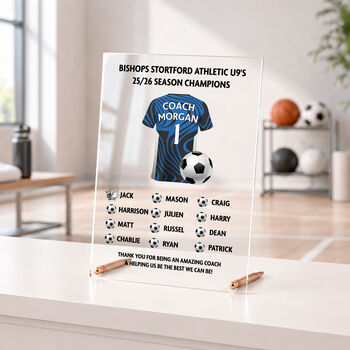 Custom Football Coach Team Acrylic Award, 5 of 5