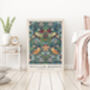 William Morris Strawberry Thief Floral Art Print, thumbnail 3 of 4