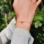 Peridot August Birthstone Minimalist Gold Bracelet, thumbnail 2 of 7