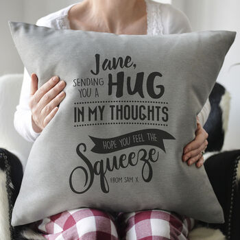 Personalised Sending You A Hug Cushion, 4 of 8
