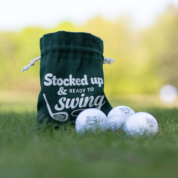 Personalised 'Trust The Swing' Golf Balls In A Bag, 3 of 6
