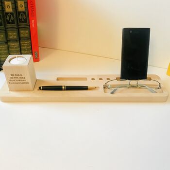 Personalised Modern Desk Organiser With A Twist, 3 of 4
