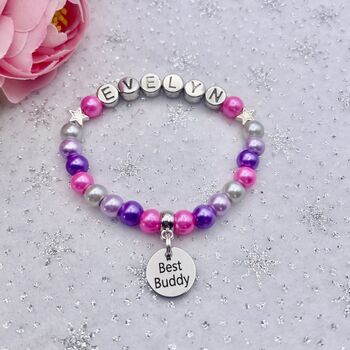 Personalised Best Friends Charm Bracelet, Bestie Bracelet, 2 of 12