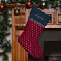 Personalised Christmas Stocking Mini Nutcracker Repeat Design, thumbnail 2 of 3