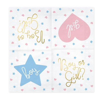 Baby Shower Gender Reveal Party Napkins, 4 of 4