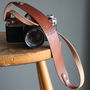 Personalised Wide Leather Camera Strap, thumbnail 1 of 12