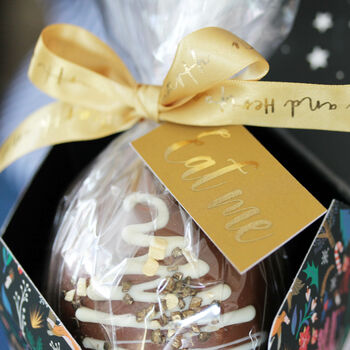 Large Gourmet Chocolate Bauble With 'Eat Me' Gold Tag, 4 of 9