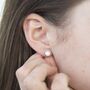 Moonstone Silver Stud Earrings, thumbnail 4 of 7