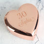 Personalised Age Rose Gold Heart Shaped Trinket Box, thumbnail 2 of 4