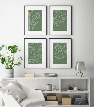 Set Of Four Floral Silhouette Unframed Home Prints, 4 of 12