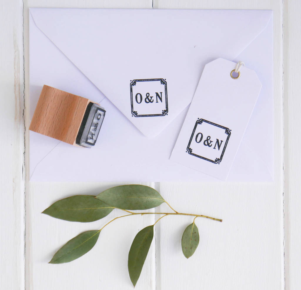 Wedding Invitation Stamp With Border By English Stamp Company