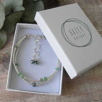 Emerald Double Stranded Bracelet, 3 of 5