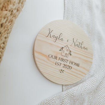 Personalised Wooden House Warming Sign, 4 of 5