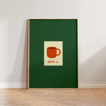 Cup Of Tea Stamp Kitchen Print, 3 of 8