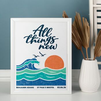 ‘I Left It In The Water’ Personalised Baptism Print, 11 of 11