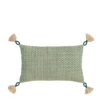 Isla Woven Cushion Green, 4 of 4