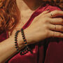 Gold Plated Black Chalcedony Double Wrap Bracelet, thumbnail 2 of 5