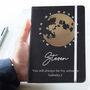 Personalised Moon And Stars Black Hardback Notebook, thumbnail 4 of 4