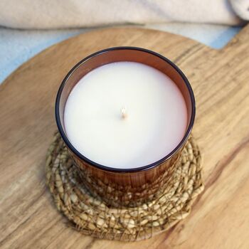 40th Birthday Personalised Amber Glass Candle Gift, 4 of 5