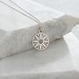 Flower Power Token Charm Necklace Sterling Silver, thumbnail 2 of 9