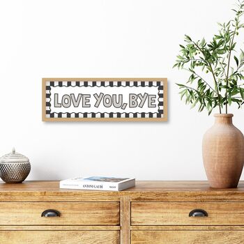 Framed Love You Bye Stripe Border Print, 4 of 5