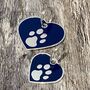 Blue And Silver Heart Enamel Dog Tag, thumbnail 5 of 5