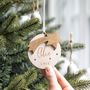 Personalised First Christmas Star Bauble Decoration, thumbnail 2 of 6