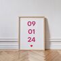 Personalised Special Date Framed Print, thumbnail 4 of 9