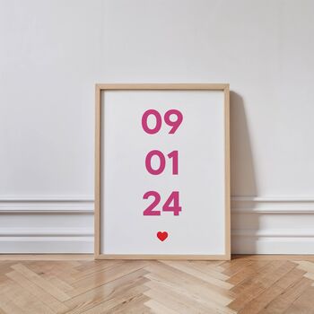 Personalised Special Date Framed Print, 4 of 9