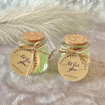 Fresh Cucumber Scent Soy Candles Set Of Two, 3 of 10