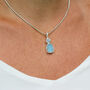 Aquamarine And Moonstone Gemstone Ladies Silver Pendant, thumbnail 3 of 3