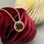 Round Garnet 18k Gold Plated Necklace, thumbnail 1 of 4