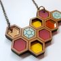 Honeycomb Geometric Necklace Small, thumbnail 5 of 5