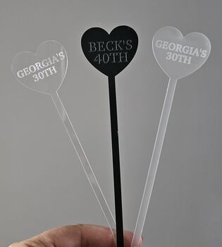 Personalised Heart Drink Stirrers, 2 of 3