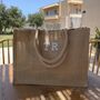 Personalised Patch Square Jute Beach Tote Bag, thumbnail 8 of 11