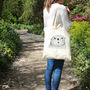 Curious Otter Cotton Tote Bag, thumbnail 4 of 4