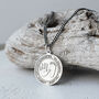 Silver Handprint And Footprint St Christopher Necklace, thumbnail 2 of 4