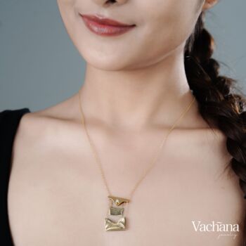 Personalised Cz Love Envelop Style Necklace, 3 of 7