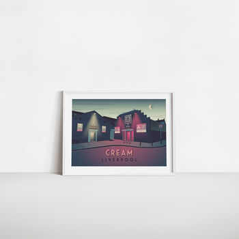 Cream Liverpool Nightclub Travel Poster Art Print, 4 of 8