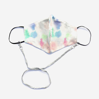 Multicolour Silk Face Mask With Lanyard, 6 of 6