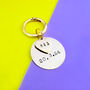 Brass Wedding Date Keyring Gift For Couples, thumbnail 3 of 4