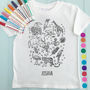 Zoo Animals T Shirt To Colour In, thumbnail 1 of 11