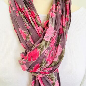 Floral Cotton Scarf, 2 of 12