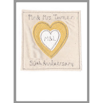 Personalised 50th Golden Wedding Anniversary Card, 7 of 12