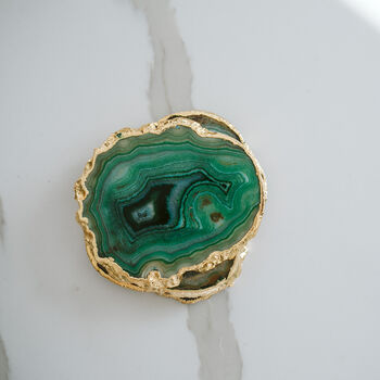 Green Agate Coaster, 2 of 2