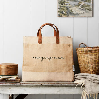 Personalised Gift Jute Market Tote, 2 of 2