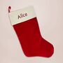 Personalised Red Velvet Christmas Stocking, thumbnail 2 of 5