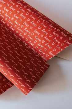 Valentine's Script Love Wrapping Paper, 5 of 6