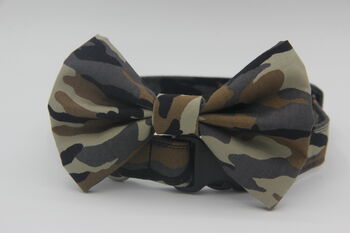 Green Camouflage Dog Bow Tie, 4 of 6